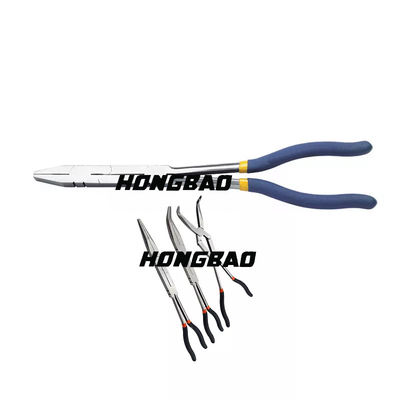 Pinces plates de long nez large pour la double X agrafe extra-longue droite commune des bijoux 200mm