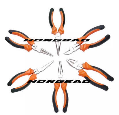 Drop Forged Ergonomics Grip 5.5,6,7.5,8&quot;American Type Side Cutter Diagonal Cutting Combination Long Bent Round Pliers