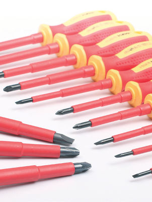 7 12 13 ensemble de tournevis de VDE du morceau 1000V pH PZ avec l'électricien mince Insulated Straight Slotted de cas