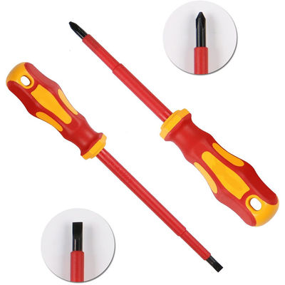 7 12 13 ensemble de tournevis de VDE du morceau 1000V pH PZ avec l'électricien mince Insulated Straight Slotted de cas