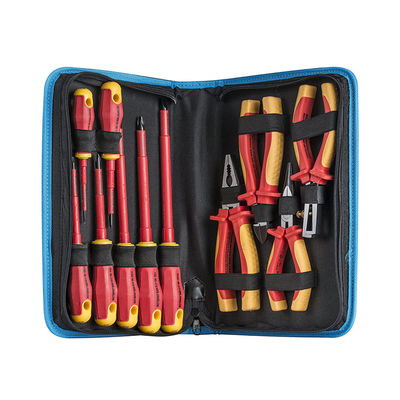 22 PCs emballent les pinces électriques molles confortables à C.A. de trousse d'outils de VDE de la poignée 1000V de poignée