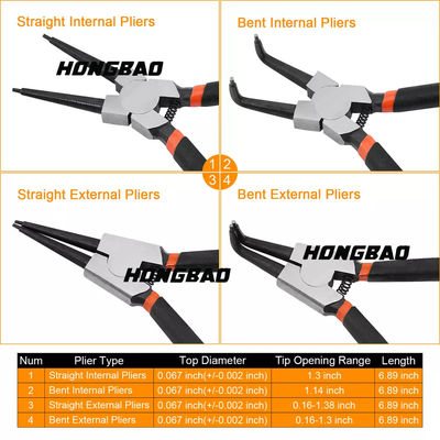 Pouce interne et externe 4PCS 5pc de Ring Pliers Circlip Pliers Retaining 7 de rupture
