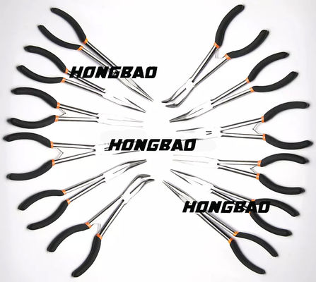 11&quot; Bent Nose Long Reach Pliers a placé l'agrafe à angles extra-longue de 45 degrés a courbé