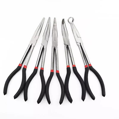La longue aiguille de pinces de nez de longue portée coupant les dents biseautées supplémentaires coupent