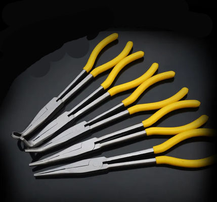 11 po. Les longues pinces de la portée 45° ont placé le long nez droit avec les dents biseautées coupent