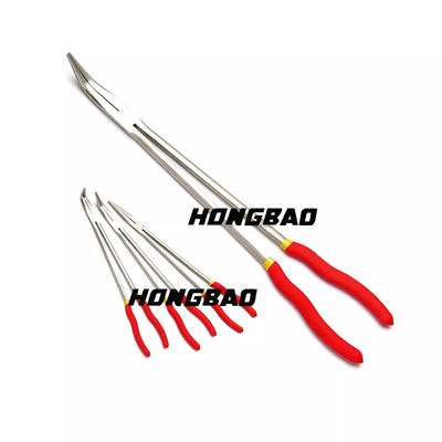 Les pinces de nez d'aiguille d'angle de 45 degrés atteignent longtemps Bent Chain Nose Pliers 16&quot;