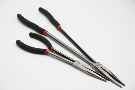 Les pinces de nez d'aiguille d'angle de 45 degrés atteignent longtemps Bent Chain Nose Pliers 16&quot;