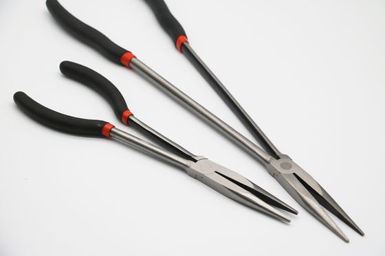 Les pinces de nez d'aiguille d'angle de 45 degrés atteignent longtemps Bent Chain Nose Pliers 16&quot;