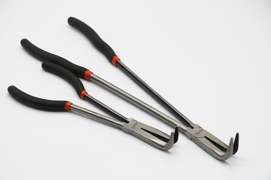 16&quot; Long Reach Pliers Straight Long Nose With Beveled Teeth Clip