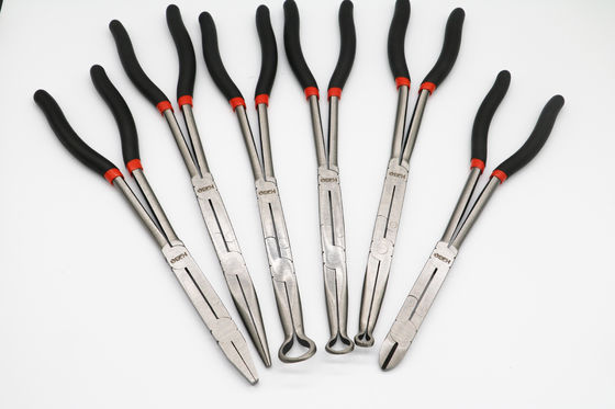 Pinces plates de long nez large pour la double X agrafe extra-longue droite commune des bijoux 200mm