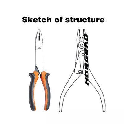 7 9 pouces juge de ligne Pliers de combinaison de 8 pouces ont isolé Nipper Cutter Long Body