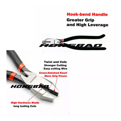 7&quot; 8&quot; 9&quot; côté de combinaison coupant le juge de ligne en acier Drop Forged des pinces 60CRV