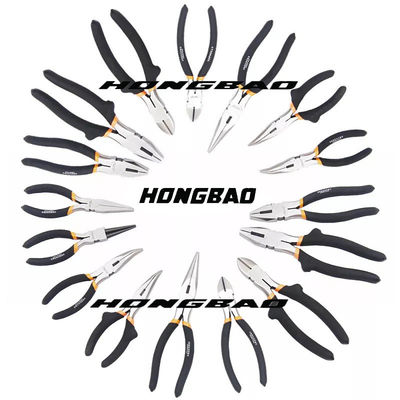 45#Carbon poignée plongée en acier 6&quot; 8&quot; haut épaule non standard Bent Nose Diagonal Combination Pliers du genre américain