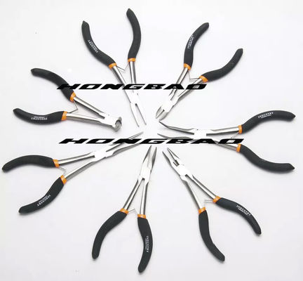 45#Carbon poignée plongée en acier 6&quot; 8&quot; haut épaule non standard Bent Nose Diagonal Combination Pliers du genre américain