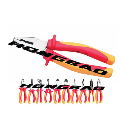 6 7 8&quot; les pinces de combinaison de bord isolées par VDE d'augmenter de trousse d'outils des électriciens dégrossissent juge de ligne Pliers de coupeur