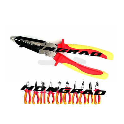 les outils de bricolage de VDE 1000V de 8&quot; de 200mm trousse d'outils les pinces de dépouillement d'isolation câblent les pinces de rabattement