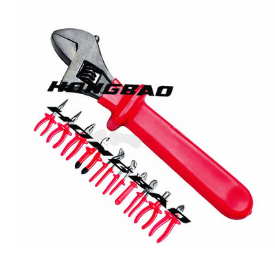 Les nouvelle 8 10 12 tensions chaude de 15&quot; 1000 V ont isolé la grosse clé à fourche en plastique plongée d'ajustement à C.A. de la clé réglable 1000V de poignée de poignée