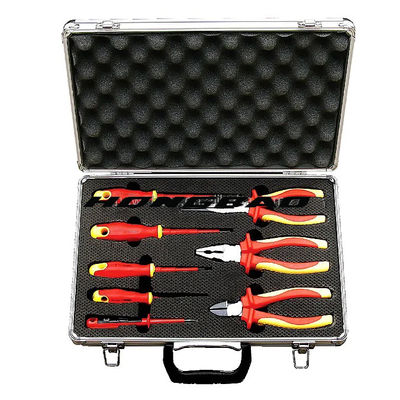 Trousse d'outils isolée de VDE 8 ensemble ergonomique de tournevis isolé de poignée de poignée de paquet de morceau par 1000v